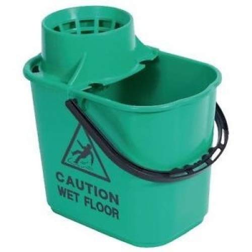 Janit-X Plastic Heavy Duty Mop Bucket With Wringer 15 Litre Green