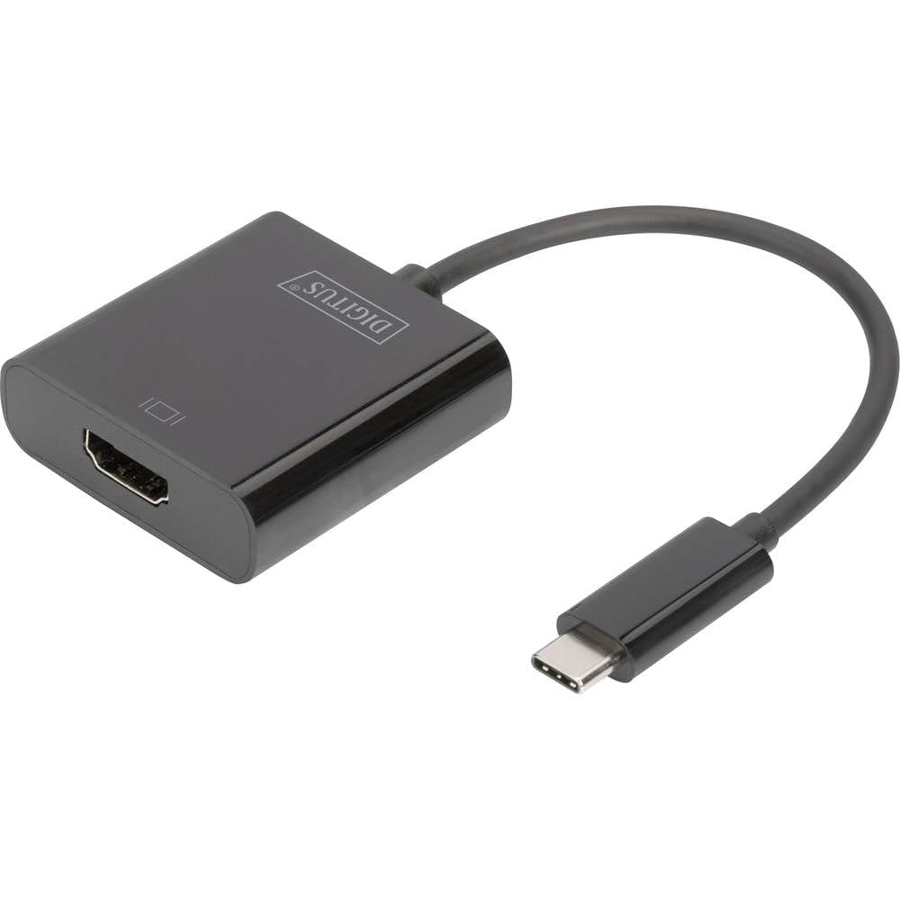 DIGITUS USB Tip C Grafik Adaptörü, USB Type-C - HDMI Tip A, 4K Ultra HD 30Hz, Plastik, Siyah