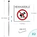 Goodvia 2 Stück XXL Hochwertige Steckschilder kein Hundeklo mit Halter 30 x 30 cm Alu Diese Wiese ist Kein Hundeklo Schild mit UV-Schutz von Goodvia