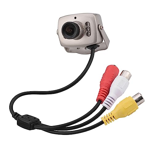 BuyWeek Mini cámara CCTV, 6 LED visión nocturna con cable, CMOS, cámara de seguridad CCTV (sistema PAL)