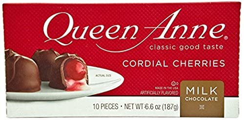 Queen Anne Cordial Cherries, Milk Chocolate-covered, 6.6 Ounces (10 Count Box, Pack of 1))