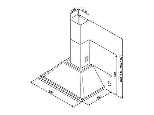 Hotte décorative murale KT90BLE - vue 2