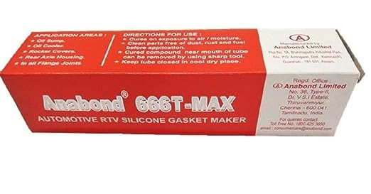 Patel Enterprise Anabond 666T-MAX | Automotive RTV Silicone Gasket Maker Pack of -1(100g)-image-42