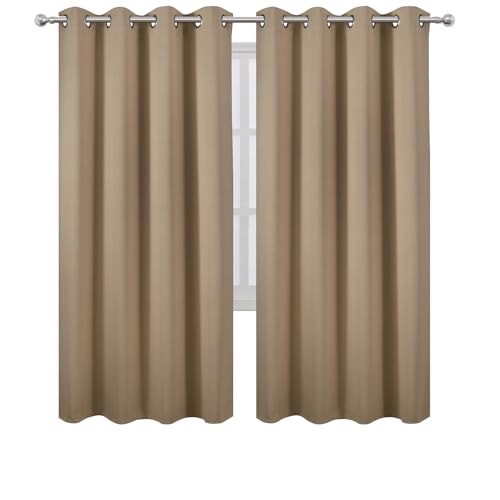 Image of LEMOMO Natural Thermal Blackout Curtains /52 x 72 Inch /Set of 2 Panels Room Darkening Curtains for Bedroom