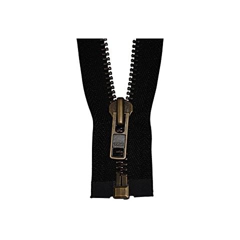 YKK Reißverschluss starker 8 mm 1 Weg teilbar schwarz 80 cm Metall Metallzähne Cover