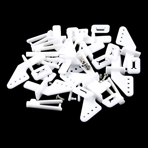 10Pcs 1.2Mmx20Cm Rc Steel Pushrod Parts + 10Pcs Nylon Micro Control Horns 35Mmx15Mm 4 Holes For Rc Airplane Plane Diy Parts #TOP3