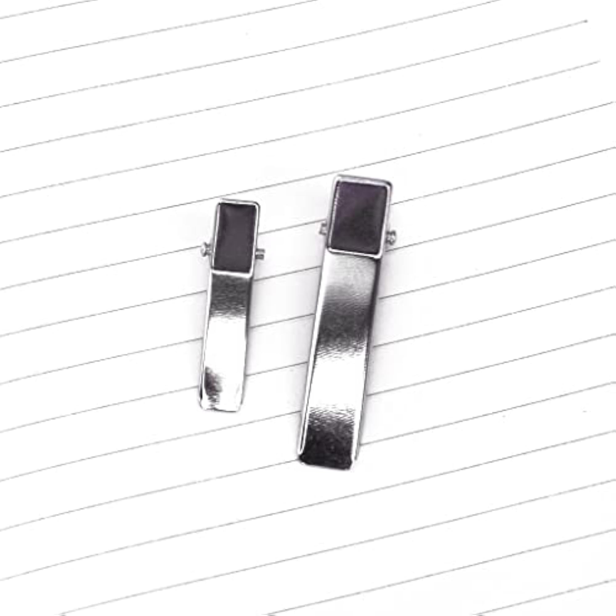 Pack of 100PCS Blank Nickel Plated Metal Round Duckbill Clips