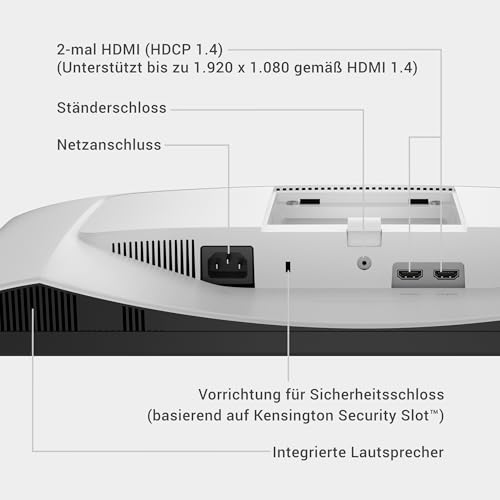 Dell 24 Plus Monitor - S2425HSM, Full HD (1920x1080), 144Hz, IPS, 1ms MPRT, AMD FreeSync, 99% sRGB, Höhenverstellbar, Eingebaute Lautsprecher, 2 HDMI, 3 Jahre Garantie, Weiß