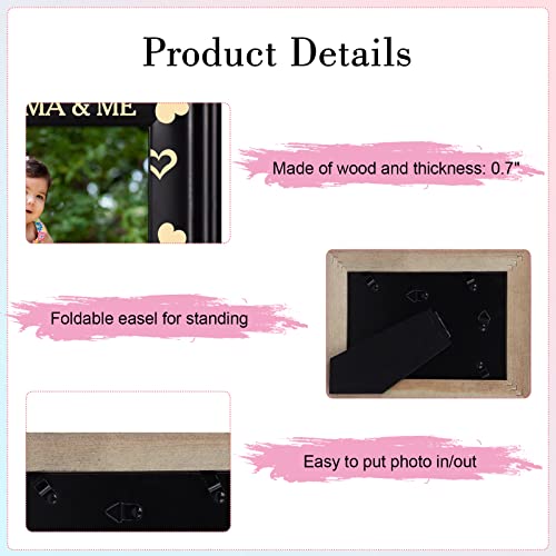 Petcee Grandma And Me First Mothers Day Picture Frame Wood 1St Mother's Day Photo Frames For New Grandma New Baby Newborn Boy Girl Grandma Gifts From Baby Nursery Decor Tabletop Decor #TOP5