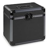 Audizio RC82 Plattenkoffer Vinyl Schallplatten Aufbewahrung Schwarz