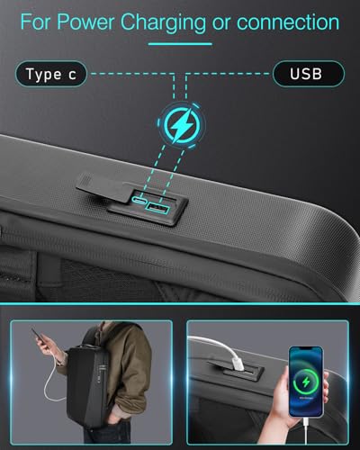 Starlink Mini Case, for Starlink Mini Dish Kit Backpack,Cables, Power Supply, Kickstand, Pipe Adapter & More, Waterproof Travel Bag for Starlink Accessories with TSA Lock & Charging Ports, Anti-Theft3