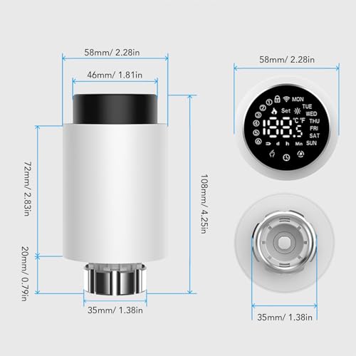Vanne TRV programmable avec sécurité enfant contre le gaspillage - 8