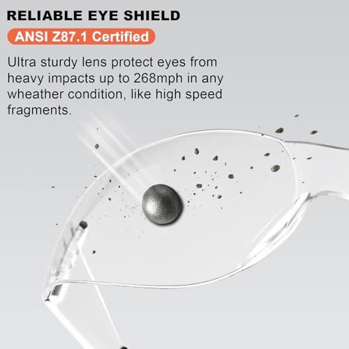 Hoqiwild ANSI Z87.1 Safety Glasses Men Women 36 pack(18pack clear safety glasses+18pack safety sunglasses) Scratch & Impact Resistant eye protection glasses for Construction, Outdoor Sports & Work by Hoqiwild - Image 4