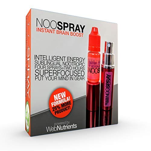 Best Selling Nootropic Spray- NooSpray- 1 Bottle+1 Refill of Effective, Fast-Acting Sublingual Nootropic Blend - Subtle NZT-48 - Celastrus, CDP Choline, Guarana, Uridine, Pregnenolone, More.