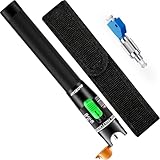 Visual Fault Locator 30KM - VFL Fiber Optic Tester Kit Include Single Mode 9/125um FC Male to LC Female Adapter, Fiber Optic Lights for Network Cable (Battery not Included)