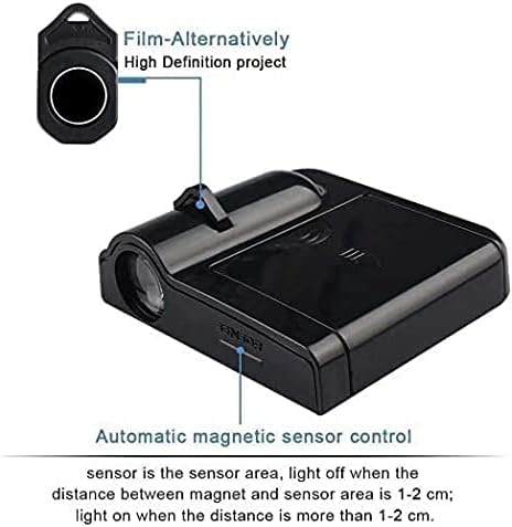 Miniatura 5 de Kuromi - Juego de 2 luces prémium para puerta de automóvil, proyector láser de bienvenida fácil de instalar, luz con logotipo, sensor magnético sin