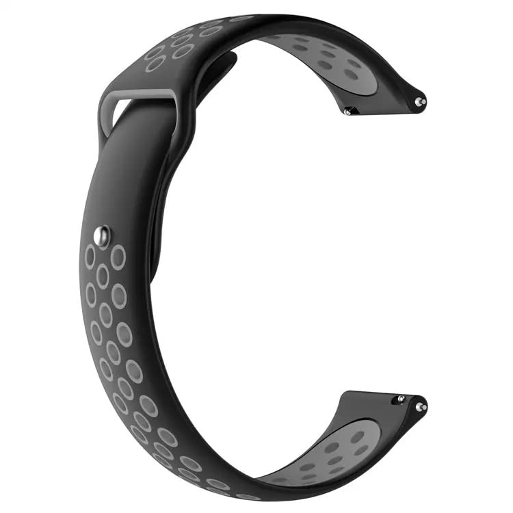 MELFO Smart Watch Strap Compatible with Zebronics Eternal Dual Design Rubber Strap