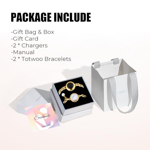 Image of TOTWOO Couple Bracelets for Him /Her, Distance Couples, Tactical Bracelets, Cute Gifts for Couples, Intelligent Bracelets, Unisex, One Size, Stainless Steel