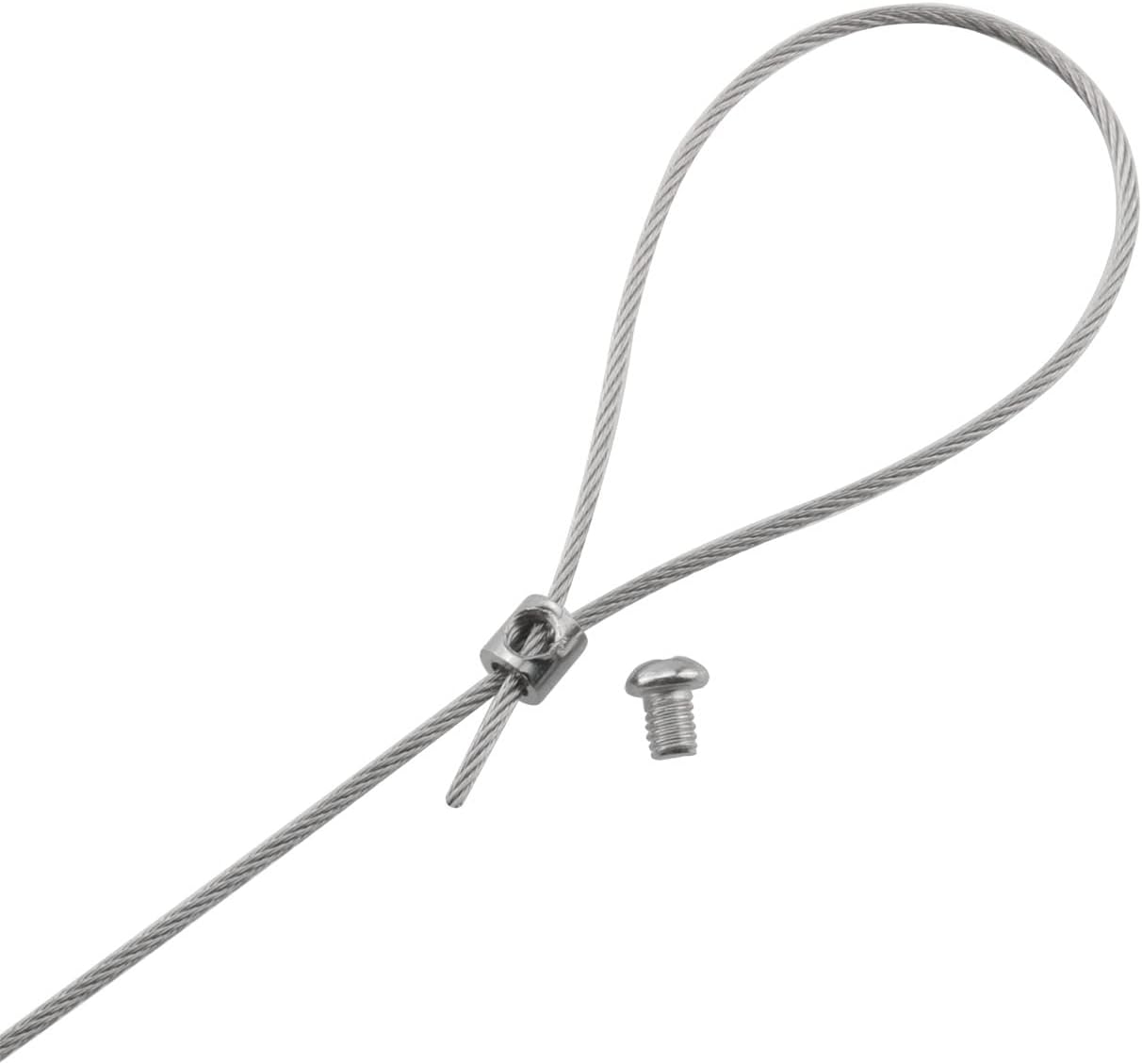 2pcs Stainless Steel Adjustable Extended Gate Latch Cable Pull Gate Latch String Fence Lock Latch Gate Opener for Metal Wooden Fences Garden Backyard Door, Silver 840mm/33.07inch