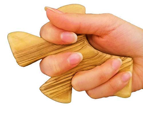 Dacaret Factory Healing Cross | Olive wood | 5'' fits in the hand for praying | Confirmation, First Communion Gifts | Loss of a dear one | Memorial | Christmas Gift (With Engraving)