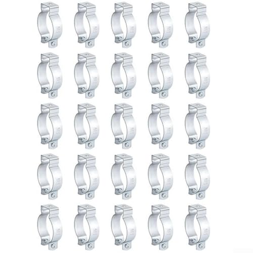 Set of 25 Zinc Plated Steel EMT Conduit Hangers with Bolts for Electrical Conduit Support Suitable for Multiple Electrical Installations (3/4 inch)