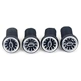 4PCS LED Front Dashboard Turbo Vent Compatible with VW Caddy AC Air Condition Vent Outlet Turbo Interior Trim Accessories