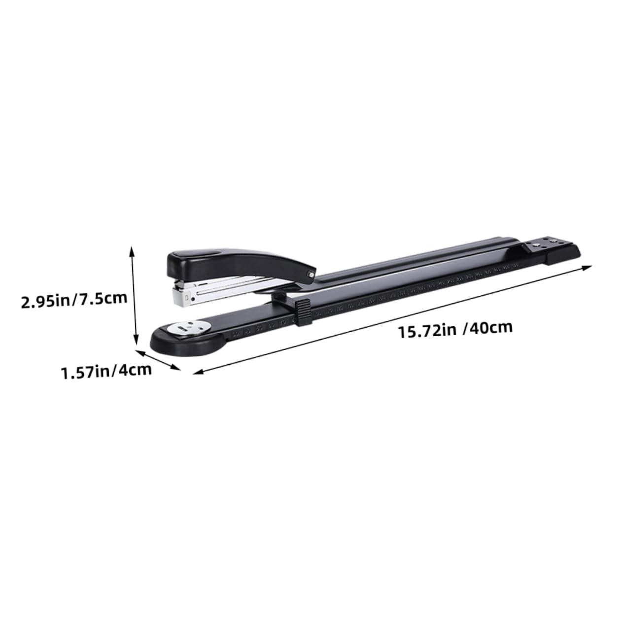 Housoutil 3 Pezzi Cucitrice Braccio lungo Multifunzionale per Ufficio Pinzatrice Portatile per Rilegatura Documenti Design Ergonomico per Scuola e Lavoro