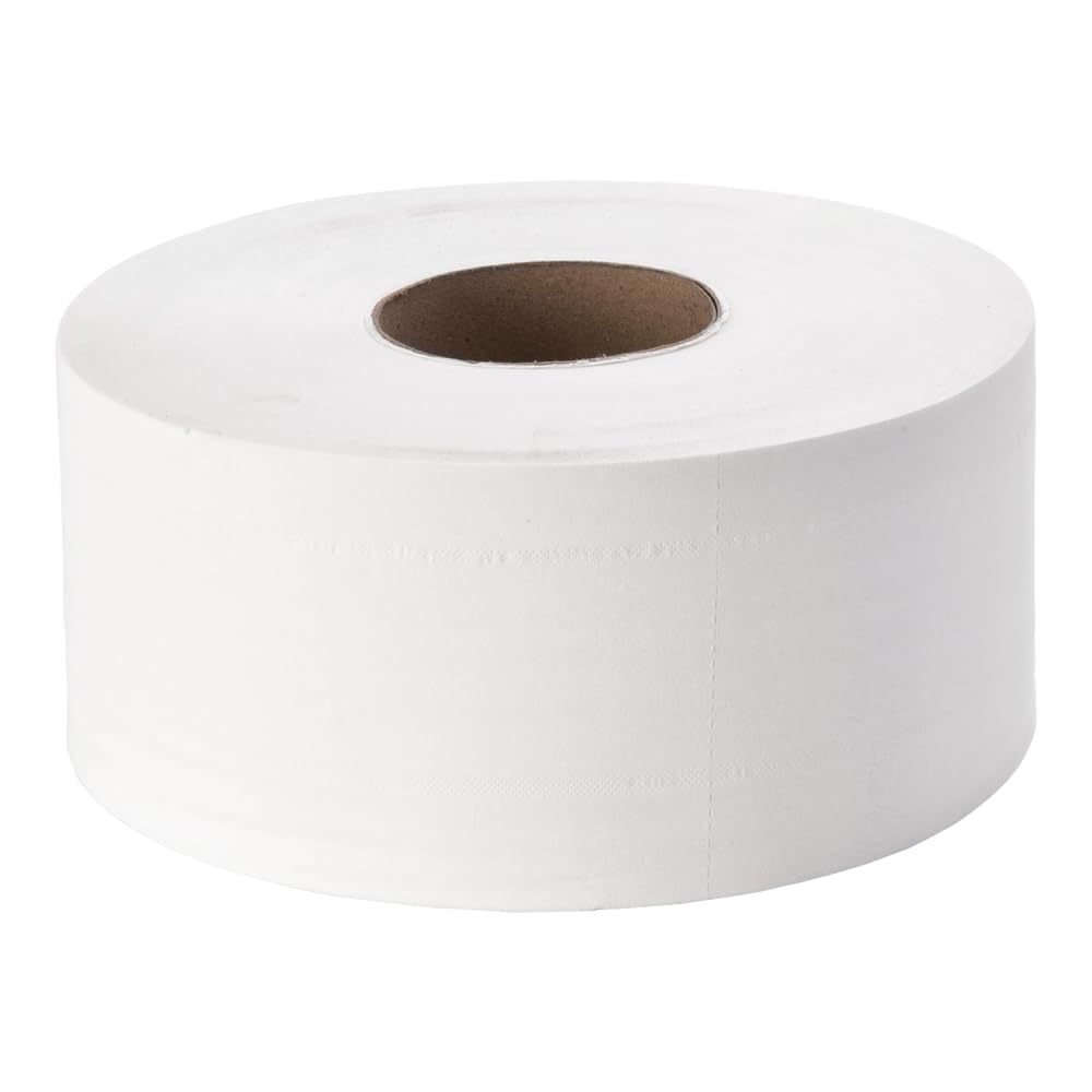 EZbrnd - Rollo de papel higiénico reciclado de alta calidad de 2 capas de 9 pulgadas, baño comercial, papel higiénico, núcleo estándar de 3 pulgadas, seguro séptico, sin perfume, 1000 pies x 12 rollos