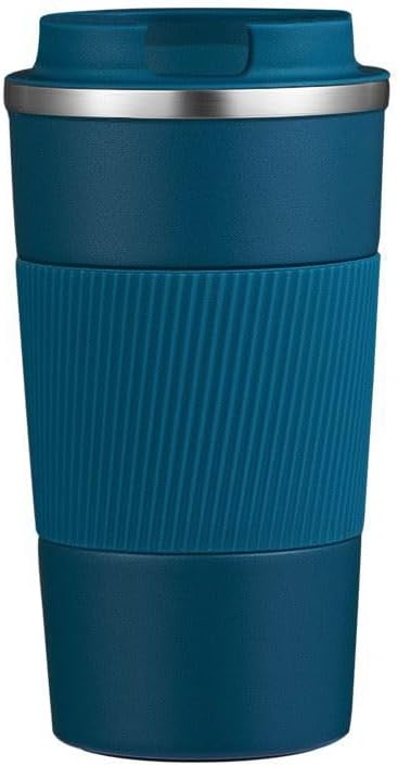 304 L Kilitli Çelik Mat Mavi 510 ml Kahve Termos Mug cin405mv