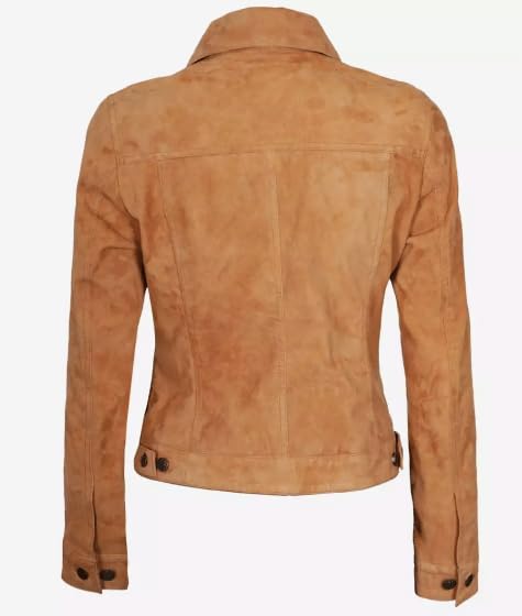 Fernando Women Lambskin Leather Trucker Jackets | Women's Suede and Sheep Leather Four-Pocket Trucker Jacket3