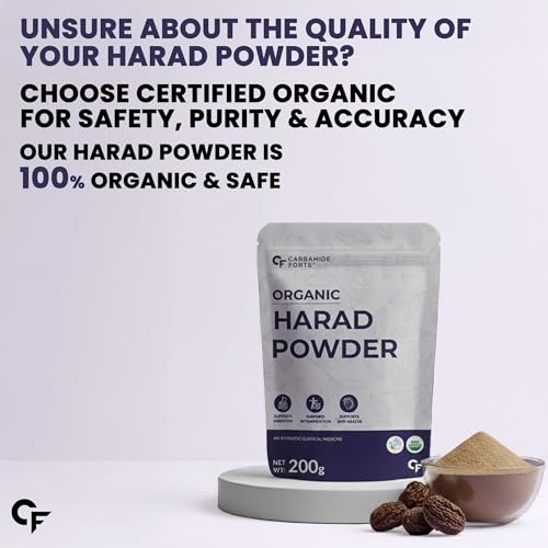 Image of Carbamide Forte Organic Harad Powder | Haritaki Powder for Digestion, Cleansing & Wellness | kadukkai powder for digestion & Detox Support - 200g