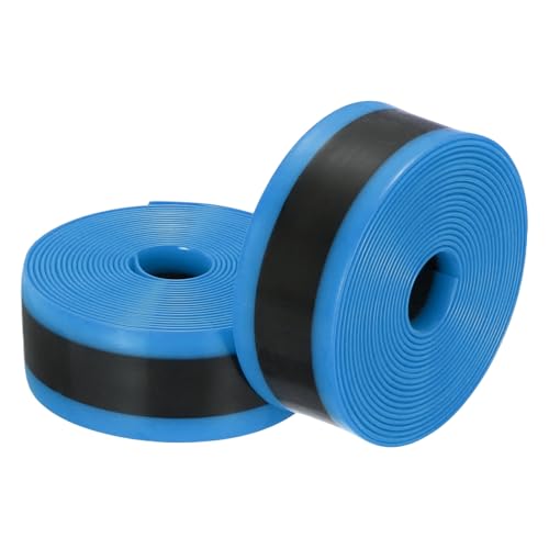 YELARXI Forro para neumáticos de bicicleta, protectores de tubo de bicicleta, antipinchazos, forro plano de poliuretano termoplástico (TPU), 2 unidades y 23 x 2300 x 1 mm y azul y se adapta a