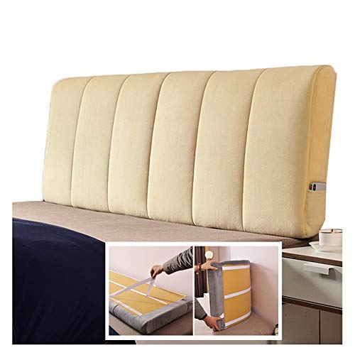 PENGFEI Kissen Rückenkissen Rückenlehne Lendenkissen Schlafzimmerdekoration Kind Anti-Kollision Kissen Entspanne Den Körper, Aufbewahrungstasche Design, 4 Farben (Color : Yellow, Size : 200CM) Cover