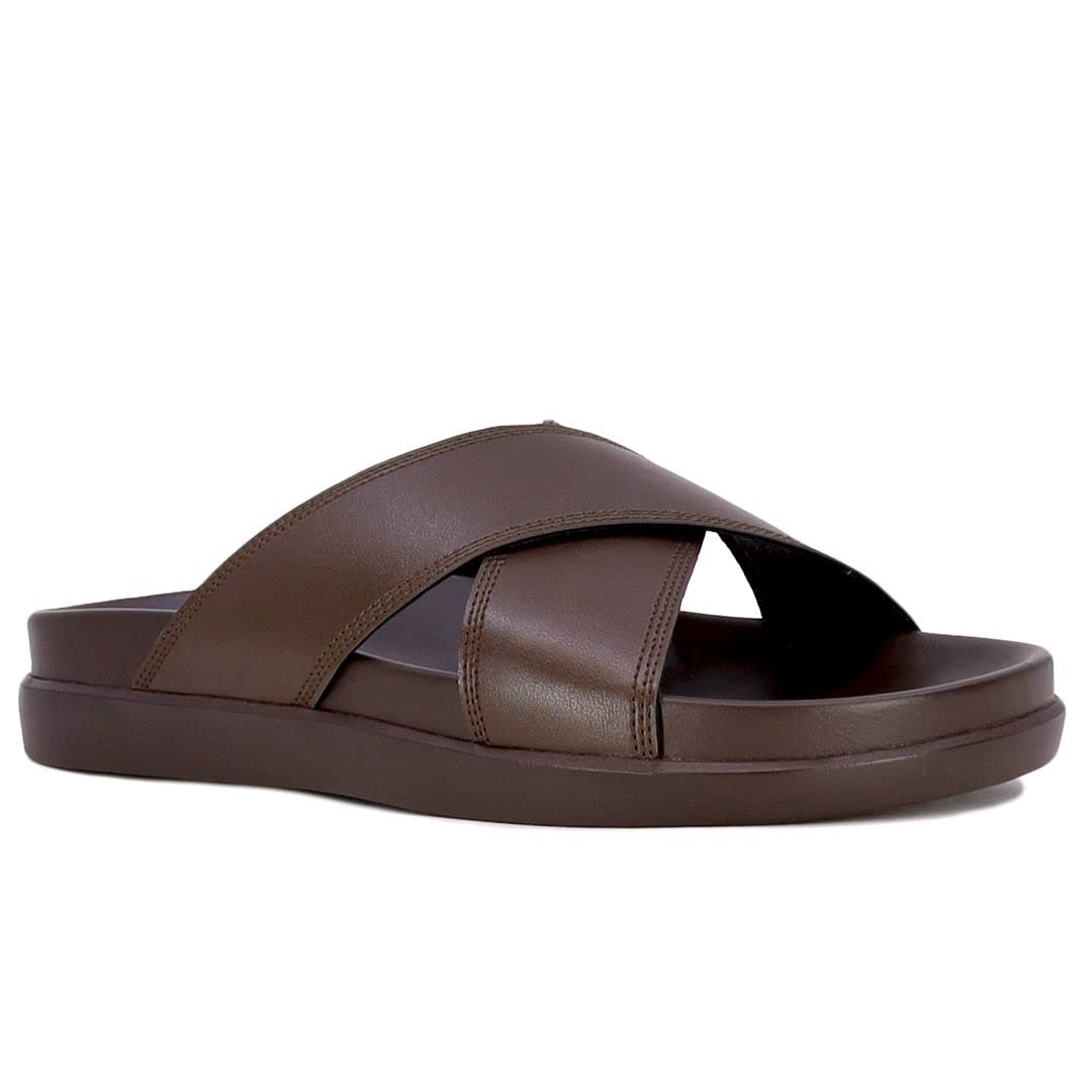NINE WEST Mens Criss Cross Slides Sandals