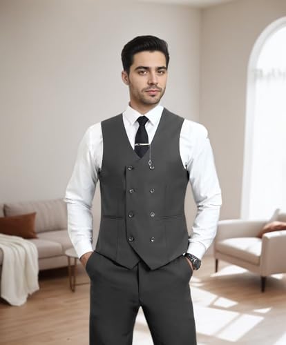 Suits for Men Slim Fit Men Suits 3 Piece Double Breasted Formal Tuxedo Set Casual Wedding Prom Groom Suit3