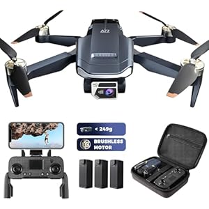 Super Enduring Brushless Motor Drone with 84 Mins Super Long Flight Time, Drone with 4K HD Camera for Beginners, CHUBORY A77 WiFi FPV Quadcopter, Follow Me, Auto Hover, Carrying Case, 3 Batteries