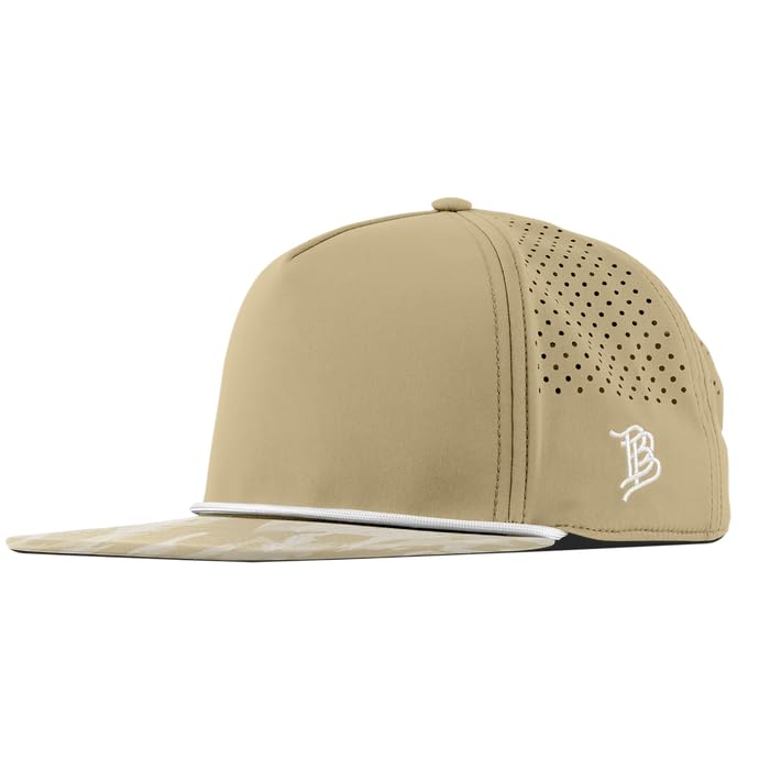 Image of Branded Bills Bare Flat 5 Panel Rope Hat for Men, Adjustable Snapback Golf Baseball Cap Flat Brim