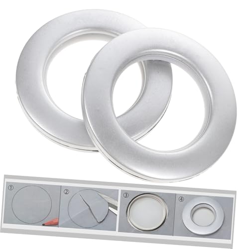Anillos de ojal para cortinas de ventanas kit reutilizable de anillo romano plástico plateado 6