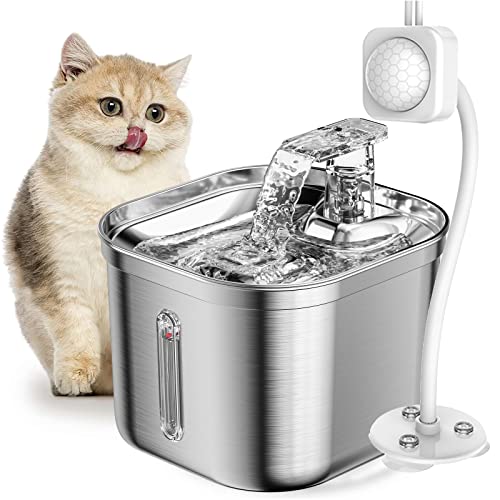 Fuente automática para agua de mascotas 2L acero inox