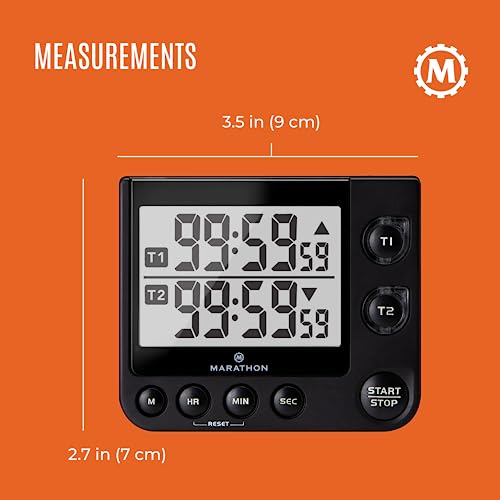 Marathon TI030017-BK 100 Hour Dual Digital Timer thumb #3
