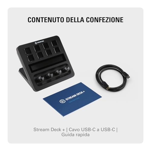 Stream Deck +, mixer audio, produzione live e controller da studio, per content creator, streaming, gaming, con striscia tattile personalizzabile, manopole e tasti LCD, compatibile con Mac e PC - Webcam - Immagine 9