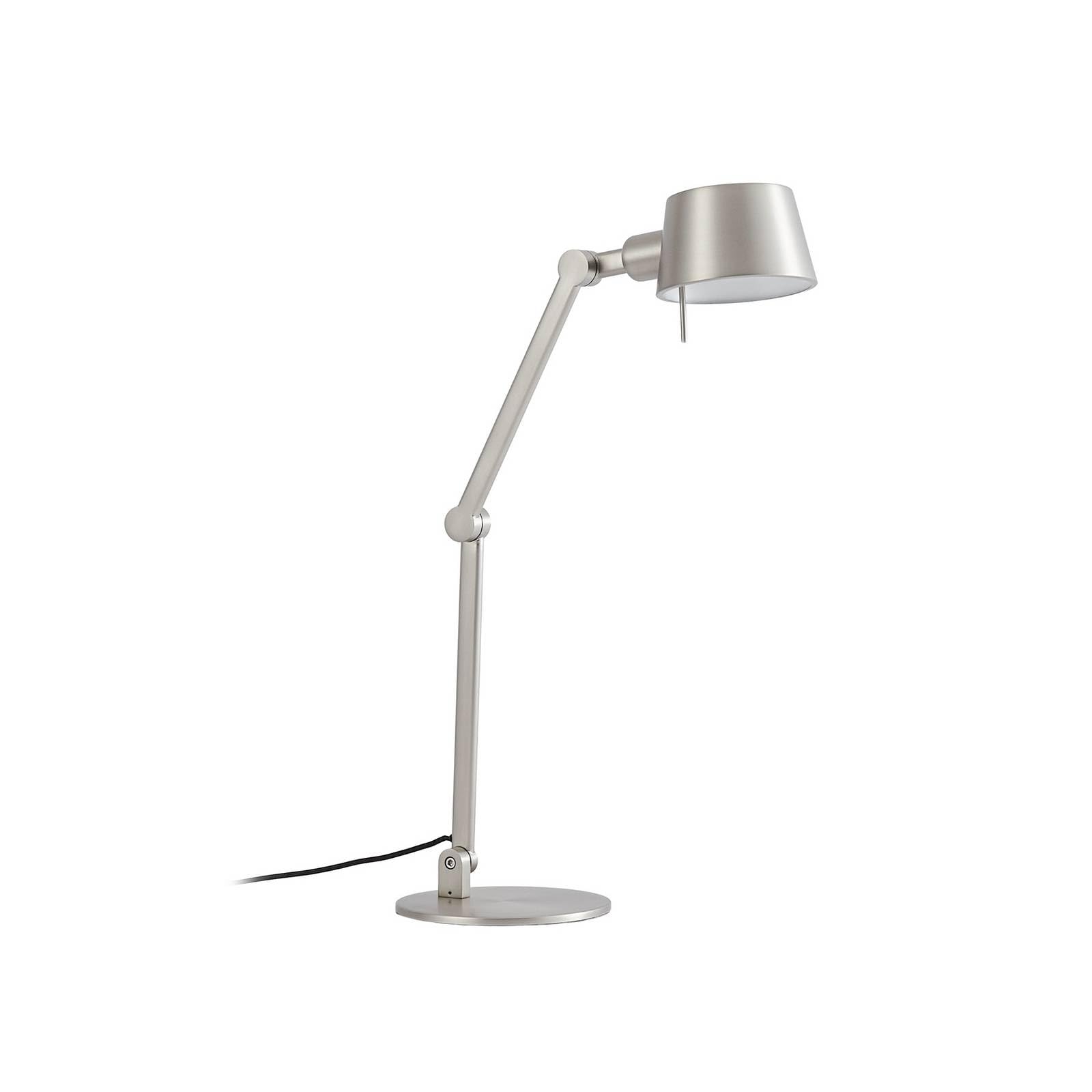 Lucande Tischlampe Silka (Modern) in Alu aus Metall (1 flammig, E27) - Tischleuchte Schreibtischlampe Nachttischlampe Wohnzimmerleuchte