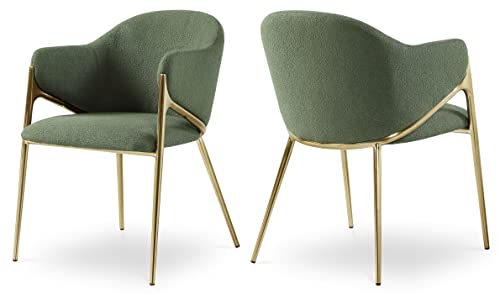Meridian Nial Green Boucle Chair