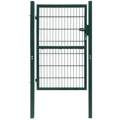 vidaXL Cancello Cancelletto staccionata 2D Porta (Singolo) Verde 106 x 230 cm