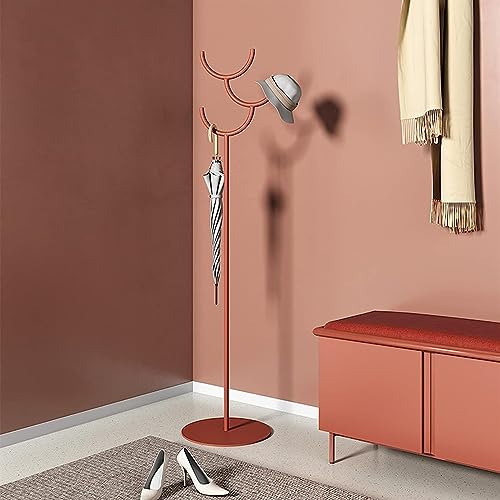 Porte-vêtements autoportant en métal robuste et stable Rosso