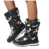 ★★【Schuhweite】normal, ergonomisches design macht füße bequem. Damen Stiefeletten Modisch Schneestiefel mit Flache Comfort Wasserdicht Plus Samt Frauen Ankle Boots Bootie Herbst Winter Stiefel Damen Schuhe Stiefelette Knöchel Schuhe Worker Boots Schneestiefel Chunkyrayan Stiefelette.