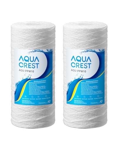 Image of AQUA CREST 10 x 4.5 Whole House String Wound Sediment Filter for Well Water