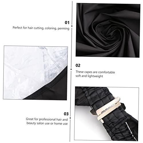 VILLCASE 3 Pçs Xale Preto Xale Masculino Xampu Capa De Náilon Para Salão De Cabeleireiro Capa De Cab