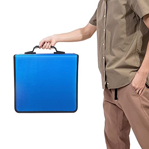 Bivisen Cd Case, 400 Capacity Dvd Case Cd Wallets Protective Cd Storage Organizer Holder Booklet Album Box Binder (Blue) #TOP4