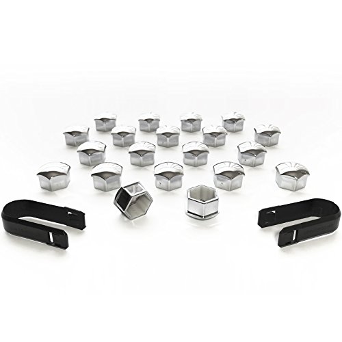 CHROME LUG NUT COVERS FOR MERCEDES - ALL MODELS - 20 PEICES